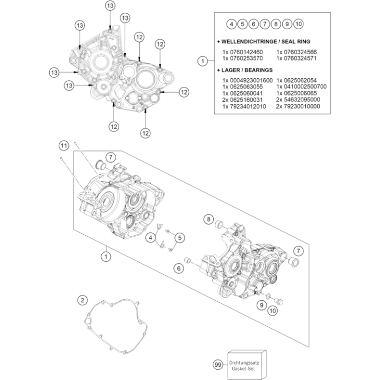 CARTER MOTEUR HUSQVARNA 150 TE 2026